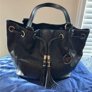 Michael Kors Black Drawstring Bag